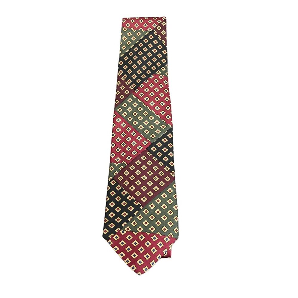 Robert Talbot Best of Class For Seaview Golf Resort Geometric Print Silk Tie